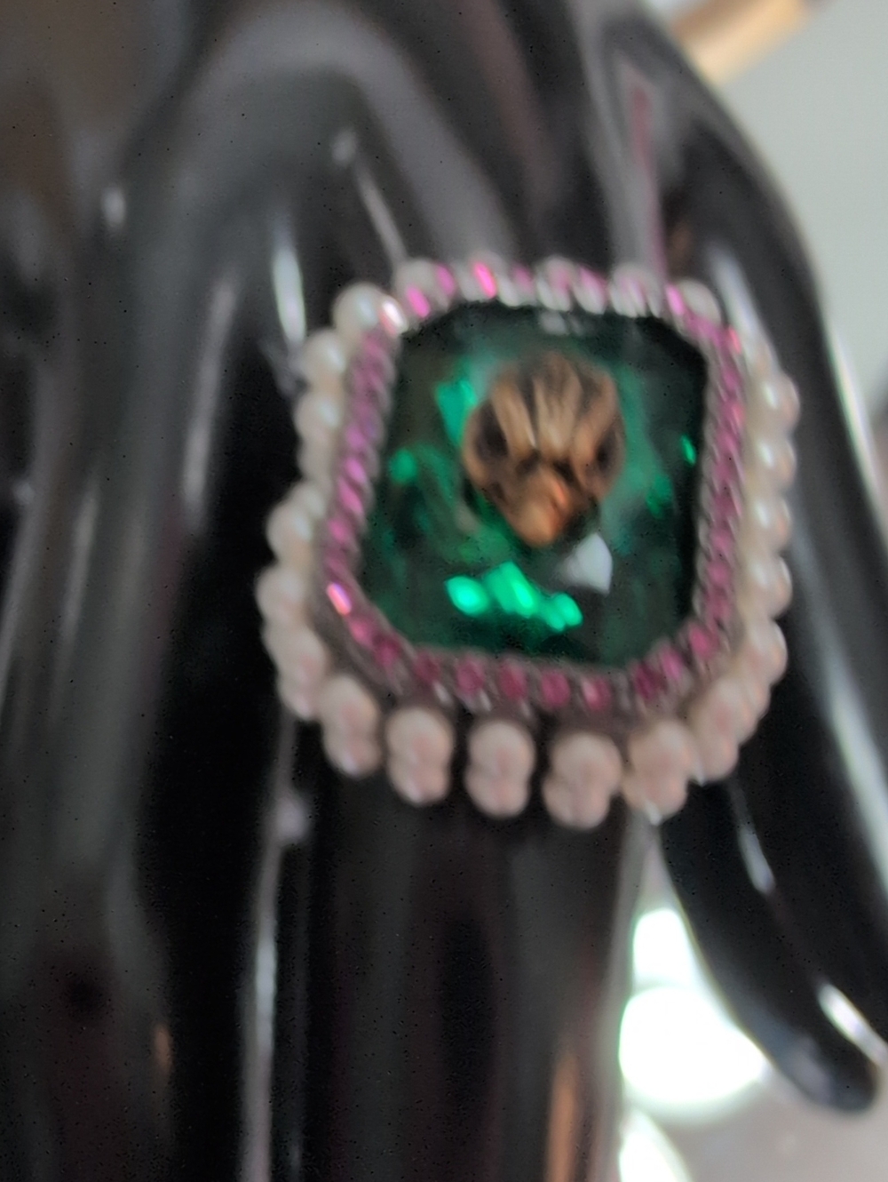 Kurt Geiger London Signature Eagle Vintage Gem Cocktail Ring Sz 8 💥 New! - Picture 7 of 7